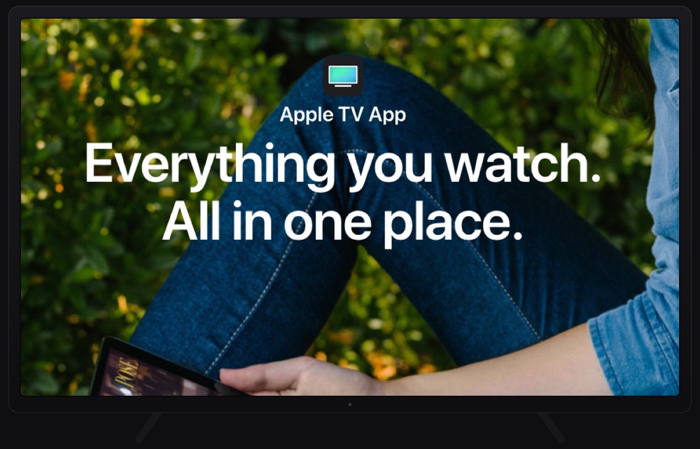 Apple TV app banner: Everything you watch. All in one place.