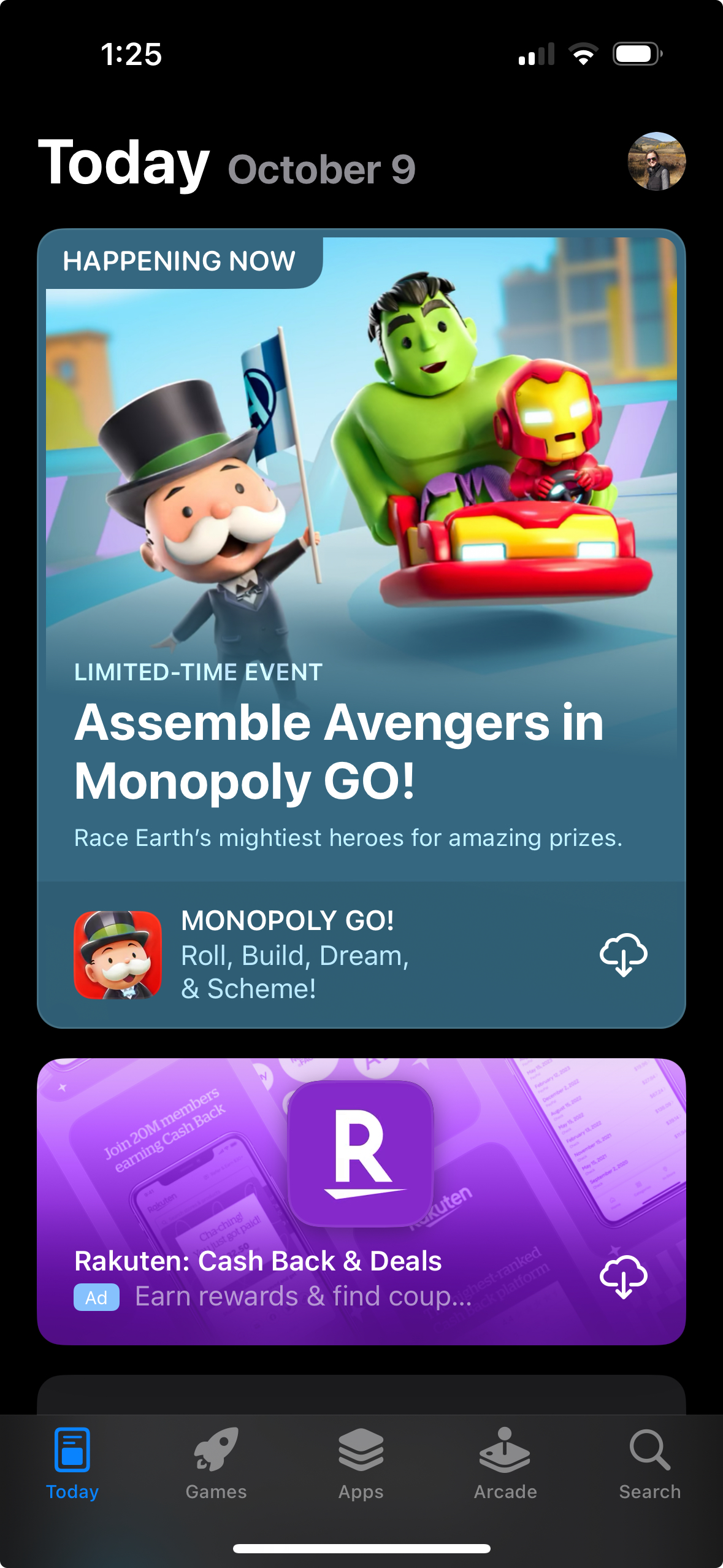 The App Store Today tab, where featured apps and games appear to millions of users.