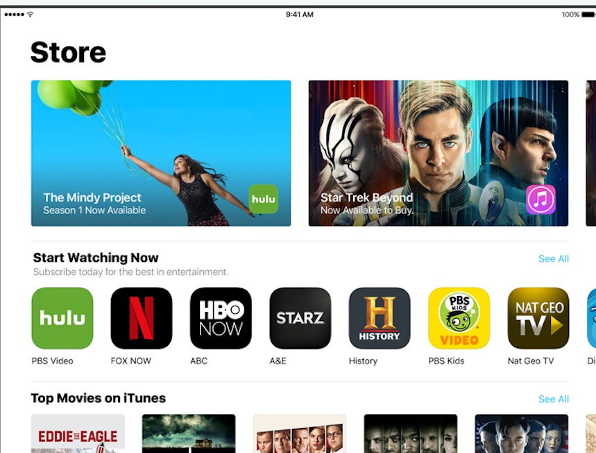 Store tab on iPad